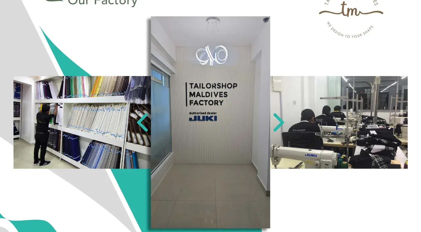 The Tailorshop Maldives factory floor