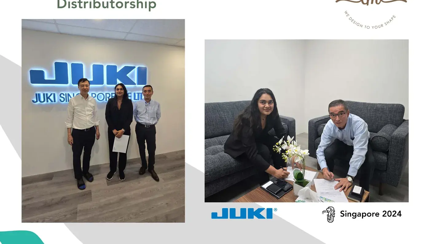 Signing the JUKI authorised distributorship in Singapore, 2024